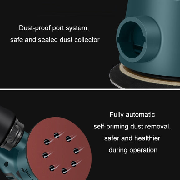 8pcs /Set EU Plug MOYI Small Polishing Sandpaper Machine Woodworking Electric Disc Sander