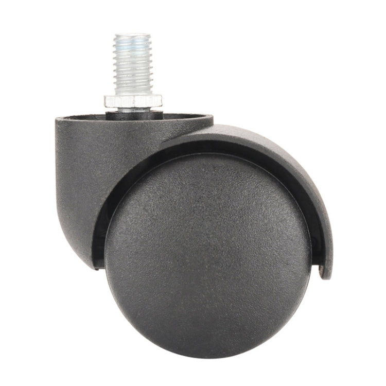 M10 Screw Quiet Swivel Chair Universal Wheels Office Chair Roller Casters(Black)