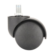 M10 Screw Quiet Swivel Chair Universal Wheels Office Chair Roller Casters(Black)