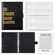 A5 100 Day Savings Challenge Envelope Budget Planner Binder Notebook Handbook, Color: Words Black - Notebooks by PMC TechLife | Online Shopping South Africa | PMC TechLife | Buy Now Pay Later Mobicred
