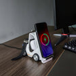 T20S 3-In-1 15W Small Forklift-Shaped Desktop Wireless Charger With LED Atmosphere Light(White) - Wireless Charger by PMC TechLife | Online Shopping South Africa | PMC TechLife | Buy Now Pay Later Mobicred