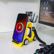 T20S 3-In-1 15W Small Forklift-Shaped Desktop Wireless Charger With LED Atmosphere Light(Yellow) - Wireless Charger by PMC TechLife | Online Shopping South Africa | PMC TechLife | Buy Now Pay Later Mobicred