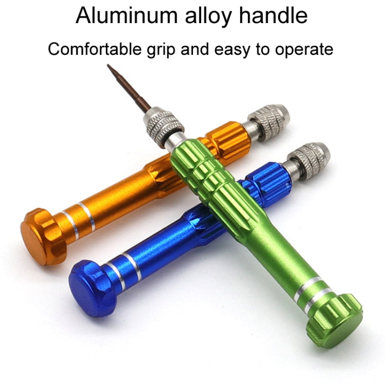 5 In 1 Aluminum Alloy Screwdriver Cell Phone Disassembly And Repair Tools(Green)