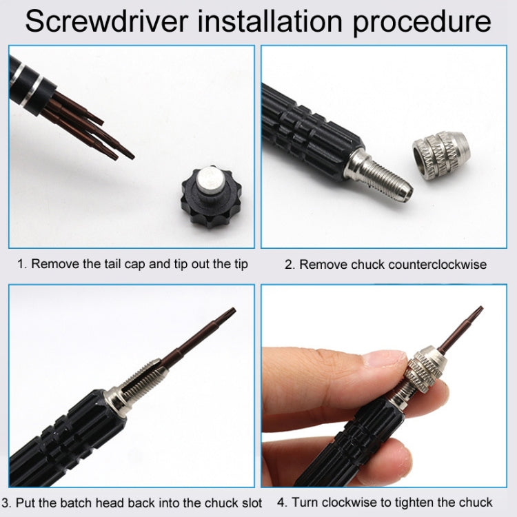 5 In 1 Aluminum Alloy Screwdriver Cell Phone Disassembly And Repair Tools(Green)