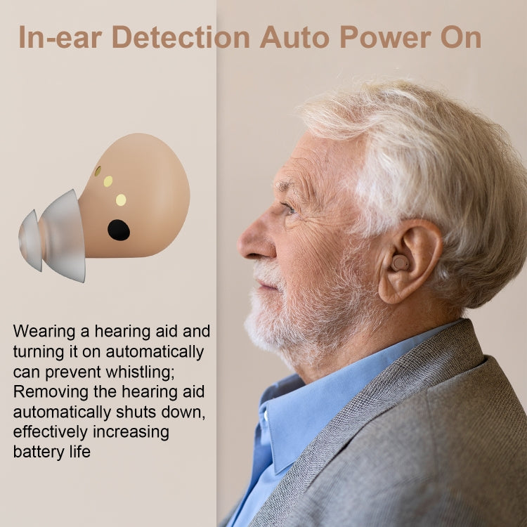 Z-26D1 Digital DSP In-ear TWS Invisible Hearing Aid Rechargeable Touch Control Sound Amplifier(Black)
