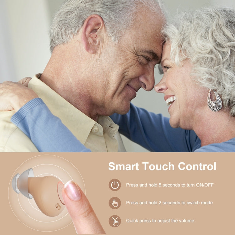 Z-26D1 Digital DSP In-ear TWS Invisible Hearing Aid Rechargeable Touch Control Sound Amplifier(Black)