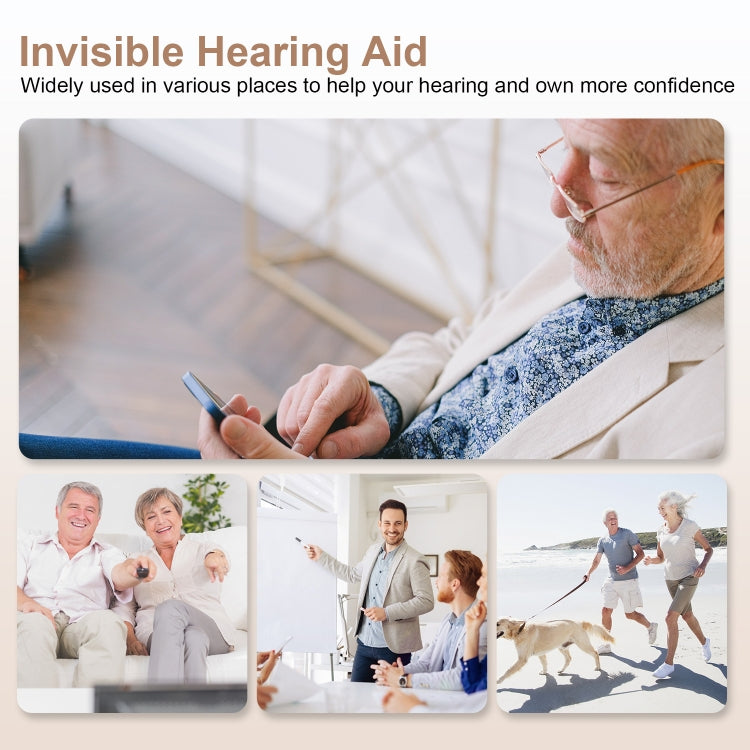 Z-26D1 Digital DSP In-ear TWS Invisible Hearing Aid Rechargeable Touch Control Sound Amplifier(Black)