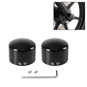 For Harley Davidson Motorcycle Modified Front Axle Wheel Covers Front Axle Decorative Cover(Black)