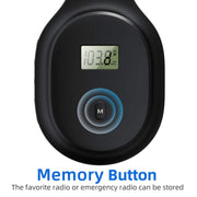 A8 Charging Version Portable Digital Display FM Headphone(Black)