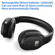 A8 Charging Version Portable Digital Display FM Headphone(White)