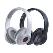 X5 Portable Digital Display Folding Headset FM Radio Headphones, Color: Charging White
