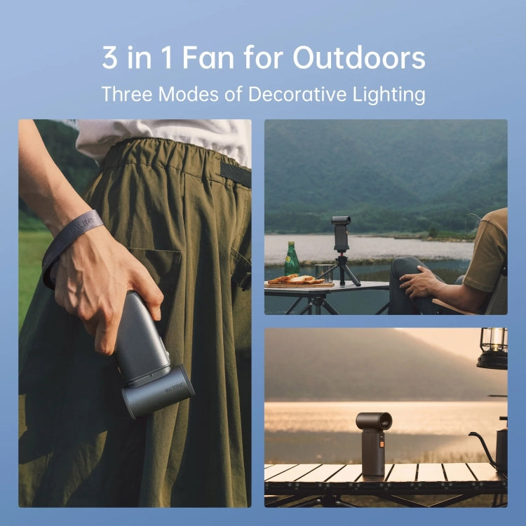 JisuLife FA55 Handheld Portable Small Fan Mini Rechargeable Electric Fan(Brown)