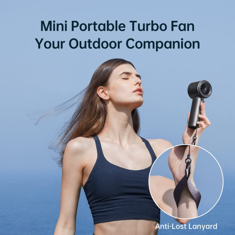 JisuLife FA53 Pro 1 High-speed Powerful Cooling Handheld Small Fan Mini Portable USB Rechargeable Desktop Fan(Light Brown)