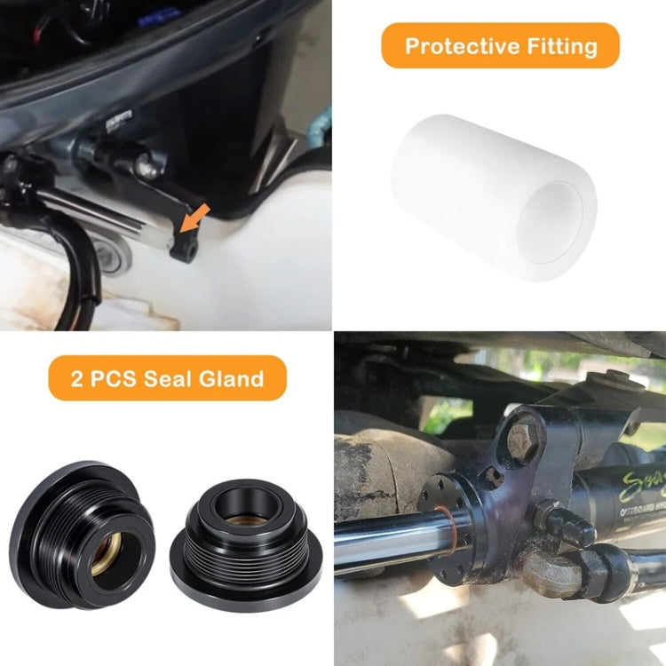 For Seastar HS5157 Boat Front Mount Hydraulic Steering Cylinder Seal Kits Wrench Tool(Orange Inner Ring)