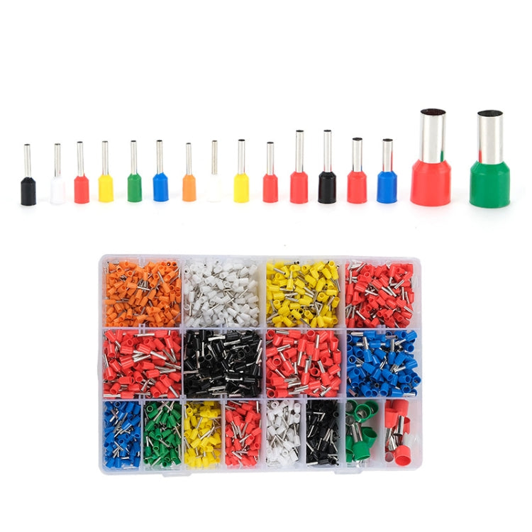 2120pcs /Set 0.5-16MM European Style Tube Type Wiring Cold Press Terminal Set(Terminal Box Package)