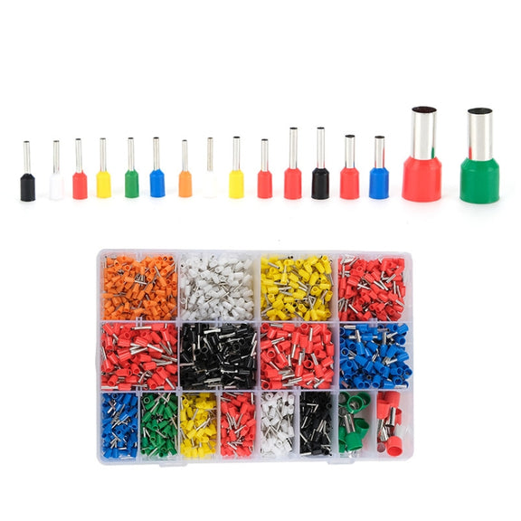 2120pcs /Set 0.5-16MM European Style Tube Type Wiring Cold Press Terminal Set(Terminal Box Package)