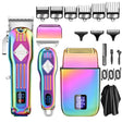 3pcs /Set Men Home Hair Salon High-power Hair Clipper(Colorful) - free shipping - PMC TechLife - Order now!