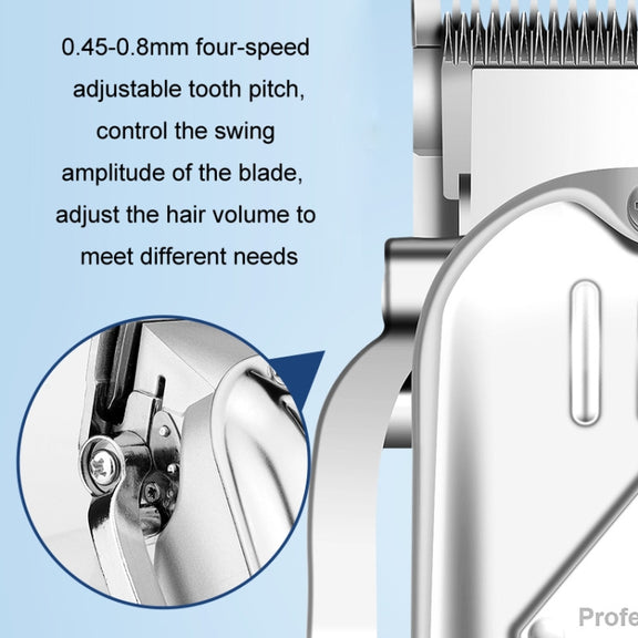 3pcs /Set Men Home Hair Salon High-power Hair Clipper(Gold)