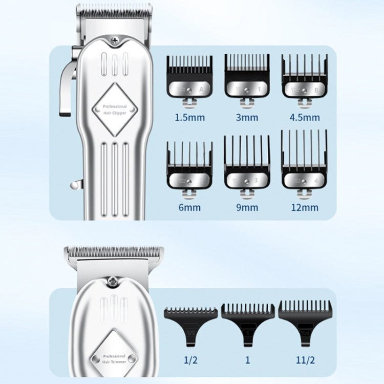 3pcs /Set Men Home Hair Salon High-power Hair Clipper(Colorful)