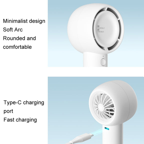 JisuLife FA42 Handheld Portable Small Rechargeable Turbo Fan, Color: Brown 2000mAh