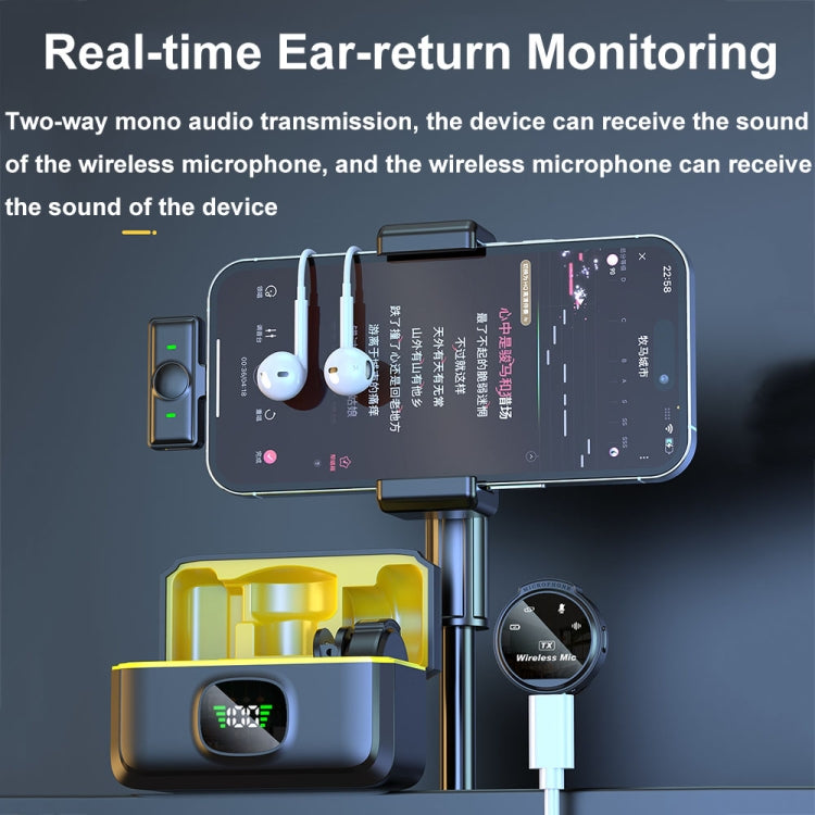 J6 Smart Digital Display Noise Reduction Magnetic Wireless Collar Microphone, Spec: Type-C