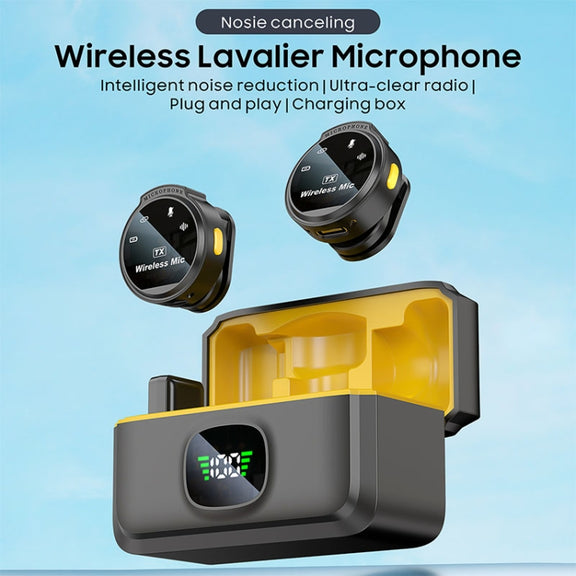 J6 Smart Digital Display Noise Reduction Magnetic Wireless Collar Microphone, Spec: Type-C