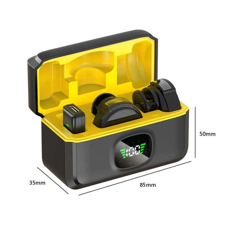 J6 Smart Digital Display Noise Reduction Magnetic Wireless Collar Microphone, Spec: Type-C