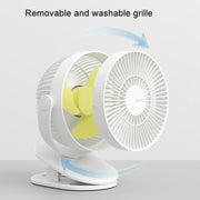 JisuLife FA29A Clip Desktop Mini Fan Portable USB Rechargeable Fan(Dark Green)