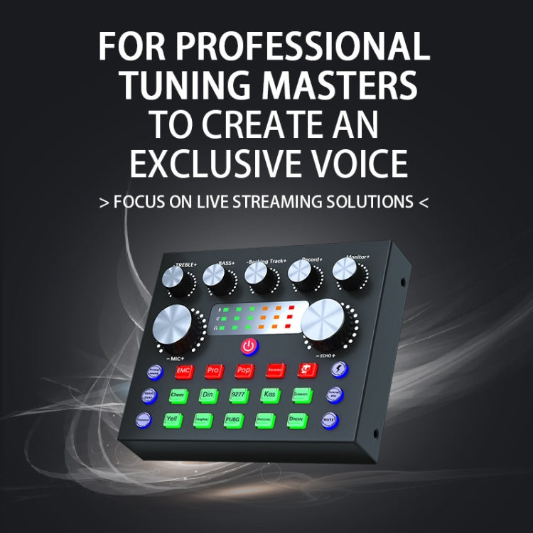 V8S Audio Mixer Live Voice Changer External Sound Card, Color: Black Triangle Set