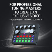 V8S Audio Mixer Live Voice Changer External Sound Card, Color: Black Triangle Set