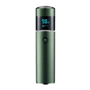 S-1090 IPX7 Water-resistant 8D Portable LED Digital Display Round Electric Shaver(Green)
