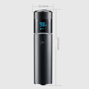 S-1090 IPX7 Water-resistant 8D Portable LED Digital Display Round Electric Shaver(Green)