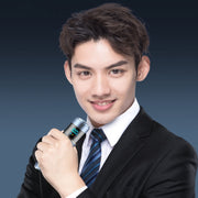 S-1090 IPX7 Water-resistant 8D Portable LED Digital Display Round Electric Shaver(Green)
