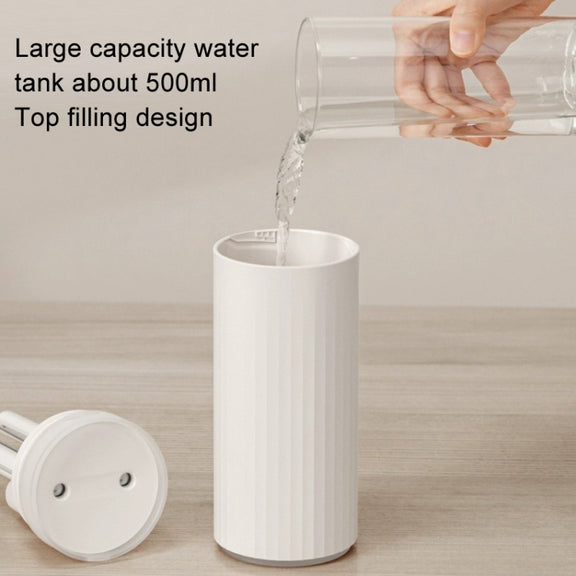 JisuLife HU16 Desktop Dual Mist Ports Humidifier, Color: White Plug-in