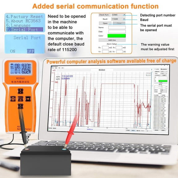 High-Precision Battery Voltage Internal Resistance Tester, Specifications: Host+Probe
