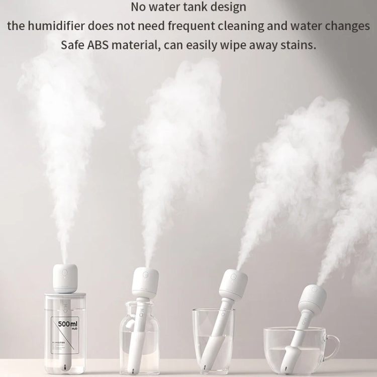 JisuLife JB07 Wireless High Mist Portable Humidifier, No Water Tank, Color: White 2200mAh