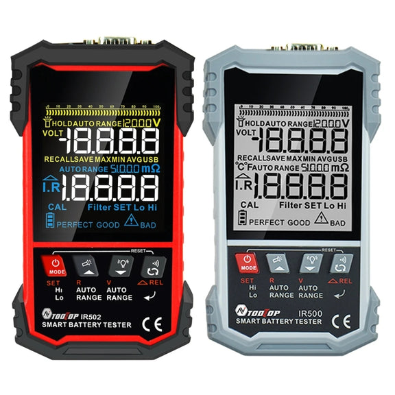 Battery Internal Resistance Tester Lead-Acid Alkaline Lithium Battery Tester, Model: IR500