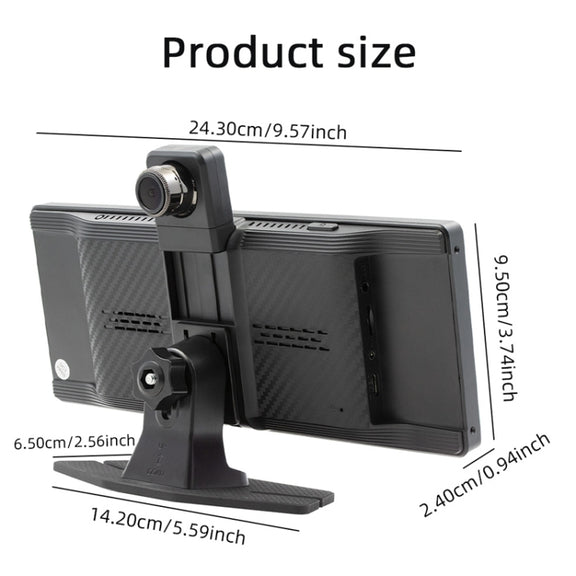 Car Bluetooth Portable DVR Monitor Support Carplay/Android Auto, Specifications: Display+ Camera