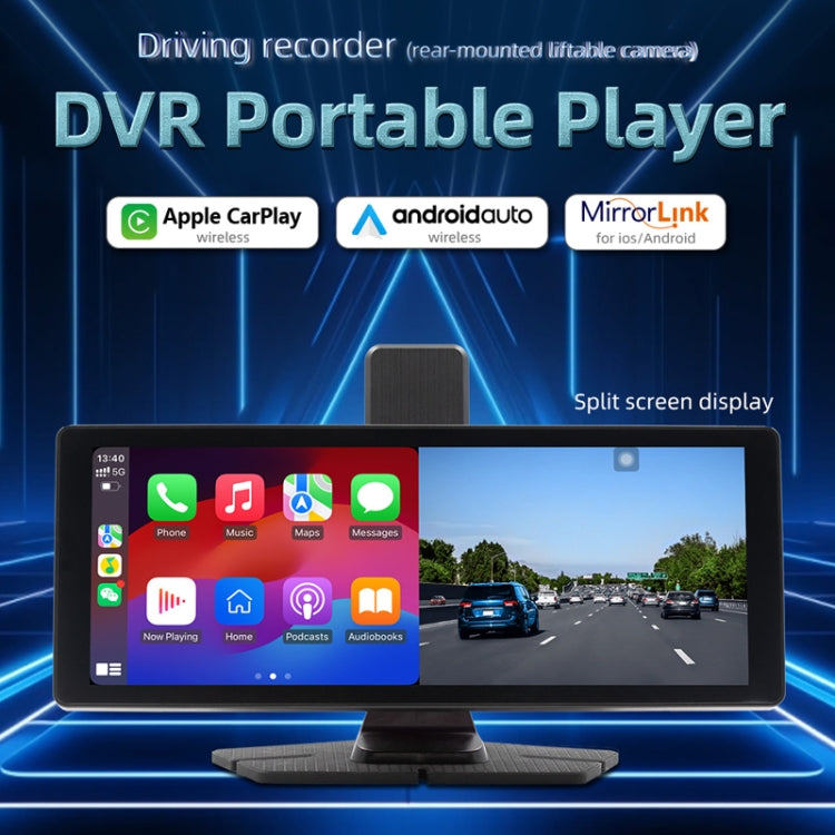Car Bluetooth Portable DVR Monitor Support Carplay/Android Auto, Specifications: Display