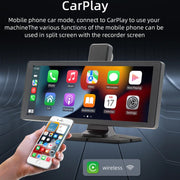 Car Bluetooth Portable DVR Monitor Support Carplay/Android Auto, Specifications: Display+ Camera