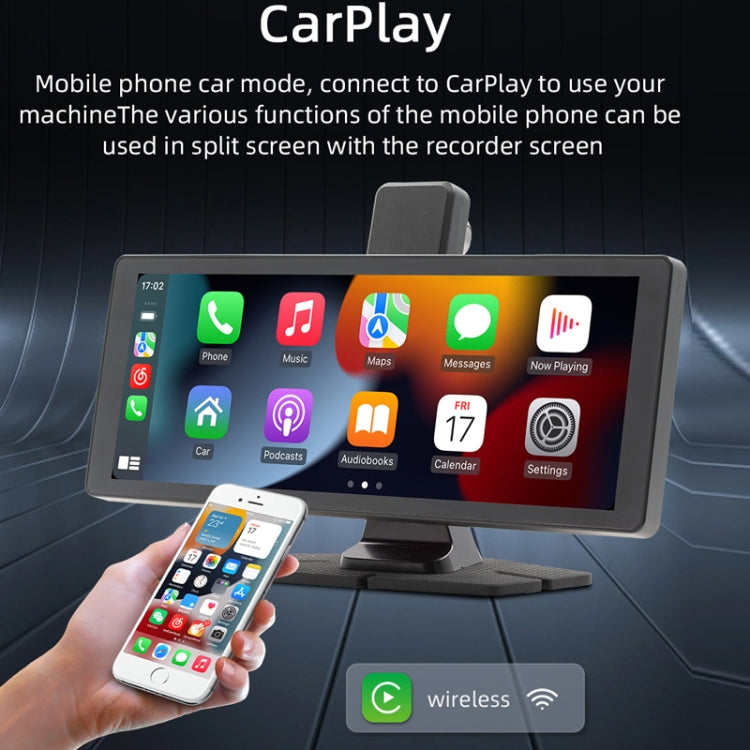 Car Bluetooth Portable DVR Monitor Support Carplay/Android Auto, Specifications: Display+ Camera
