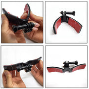 TUYU Motorcycle Integrated Hinged Helmet Chin Sports Camera Mounting Bracket, Style: With 2 Stickers