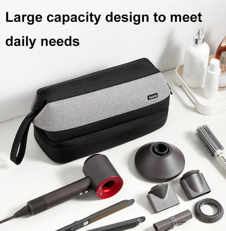 For Dyson Baona BN-DS005 Large-capacity Double-layer Hair Dryer Curling Iron Storage Bag(Gray)