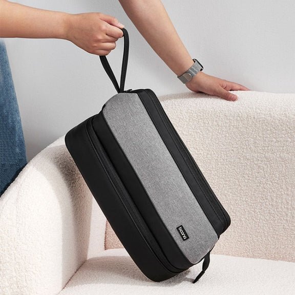 For Dyson Baona BN-DS005 Large-capacity Double-layer Hair Dryer Curling Iron Storage Bag(Black)