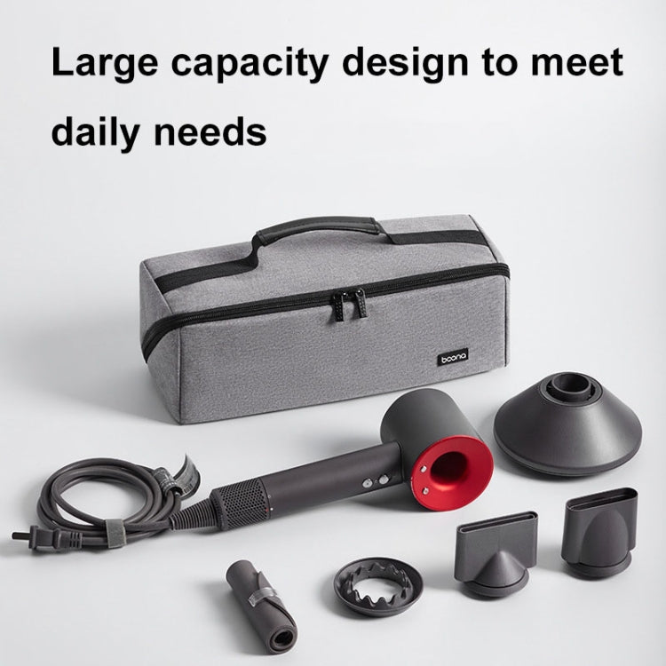For Dyson Baona BN-DS010 Large Capacity Water-resistant Hair Dryer Storage Bag(Black)