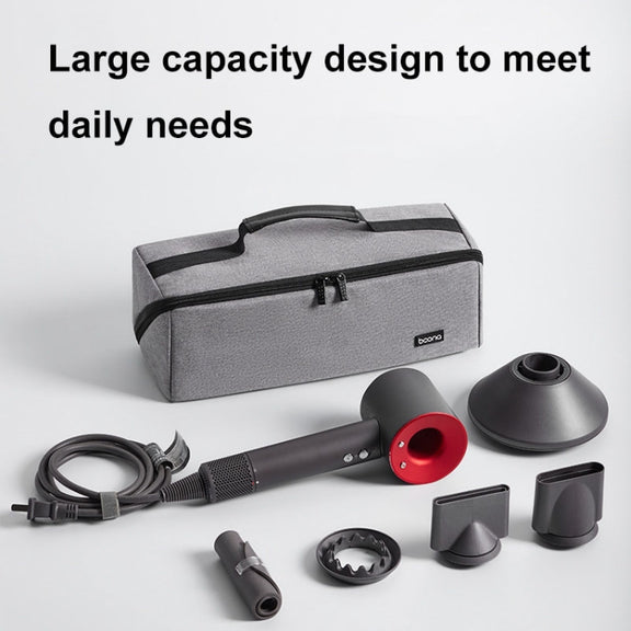 For Dyson Baona BN-DS010 Large Capacity Water-resistant Hair Dryer Storage Bag(Gray)