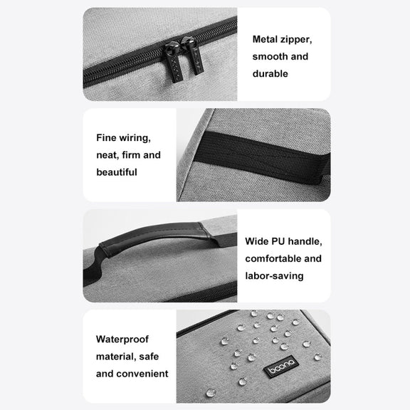 For Dyson Baona BN-DS010 Large Capacity Water-resistant Hair Dryer Storage Bag(Gray)