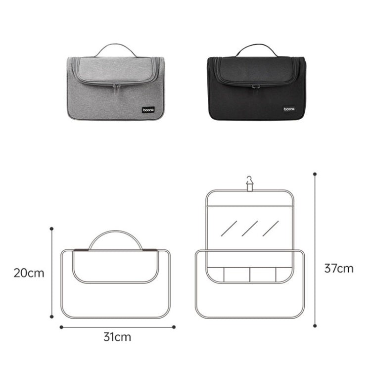 For Dyson Baona BN-DS002 Large Capacity Portable Handheld Hair Dryer Storage Bag with Hook(Gray)