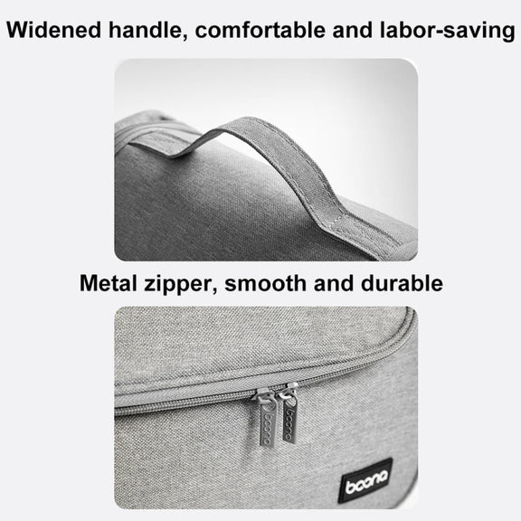 For Dyson Baona BN-DS002 Large Capacity Portable Handheld Hair Dryer Storage Bag with Hook(Gray)