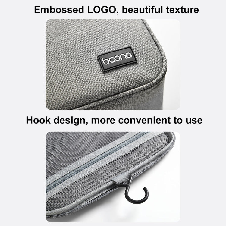 For Dyson Baona BN-DS002 Large Capacity Portable Handheld Hair Dryer Storage Bag with Hook(Gray)